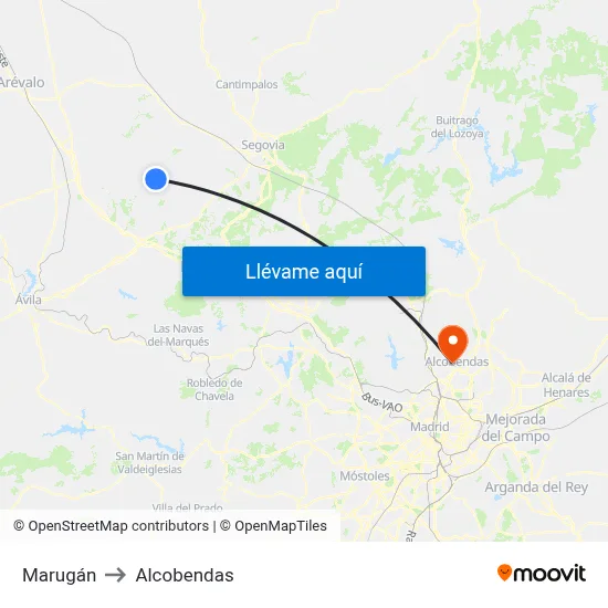 Marugán to Alcobendas map