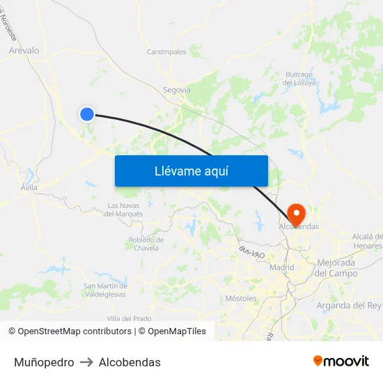 Muñopedro to Alcobendas map