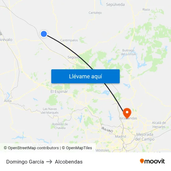 Domingo García to Alcobendas map
