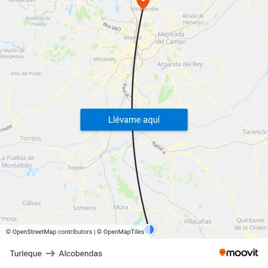 Turleque to Alcobendas map