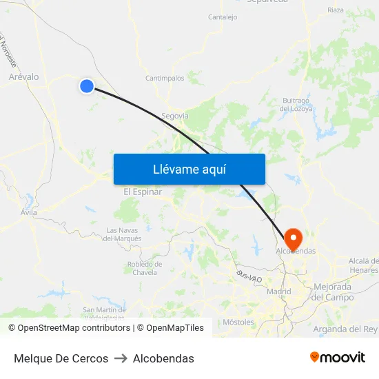 Melque De Cercos to Alcobendas map