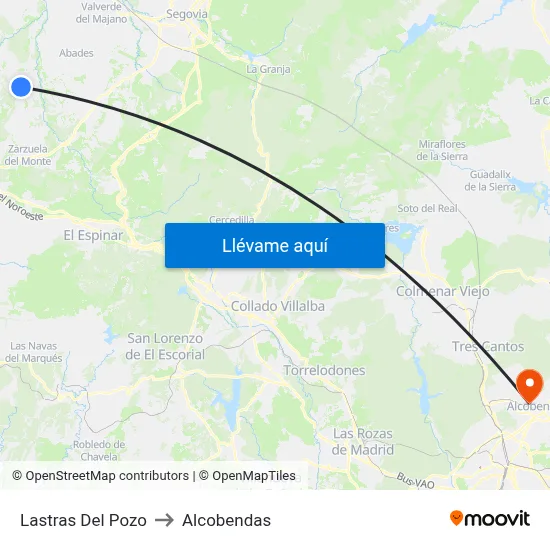 Lastras Del Pozo to Alcobendas map