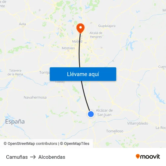 Camuñas to Alcobendas map