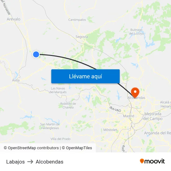 Labajos to Alcobendas map