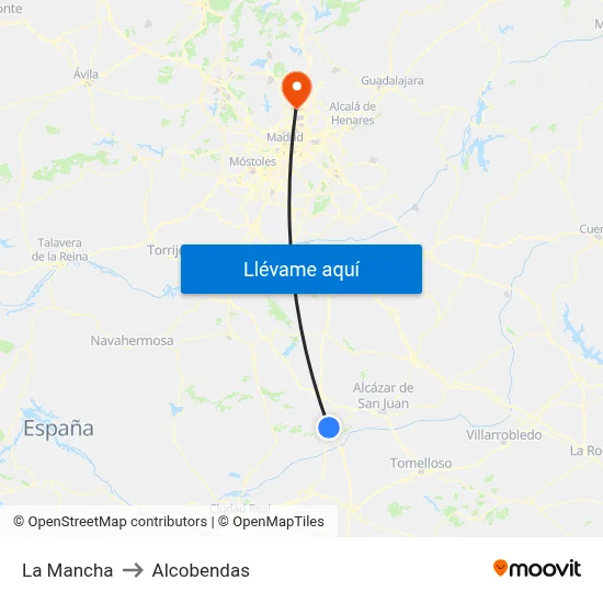 La Mancha to Alcobendas map