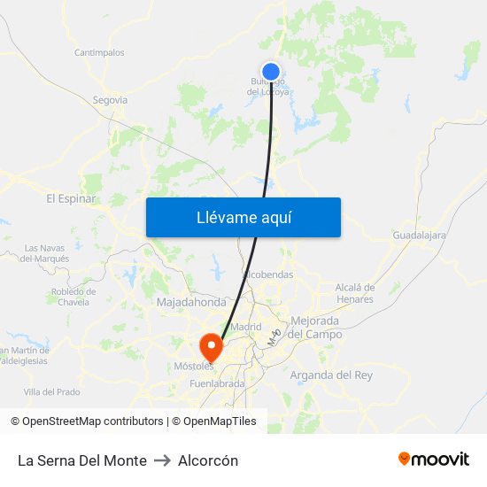 La Serna Del Monte to Alcorcón map