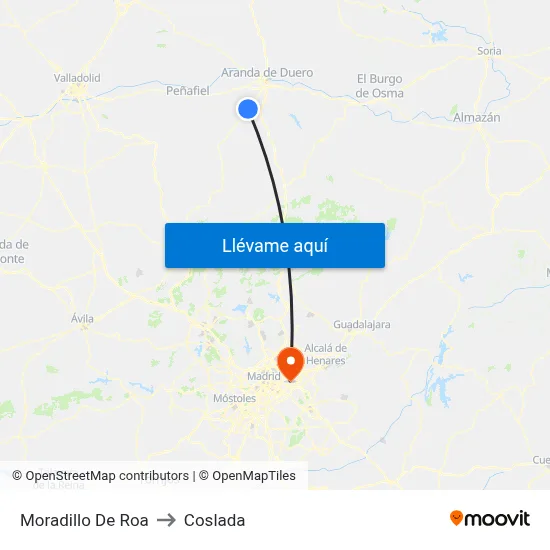 Moradillo De Roa to Coslada map