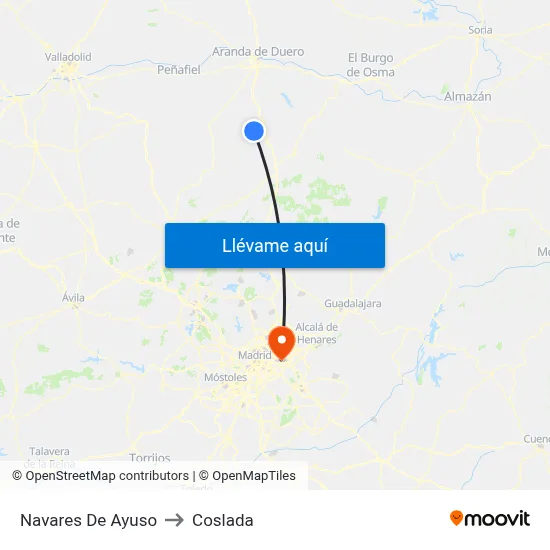 Navares De Ayuso to Coslada map
