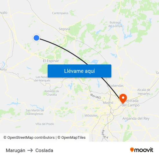 Marugán to Coslada map