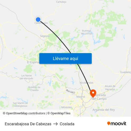 Escarabajosa De Cabezas to Coslada map