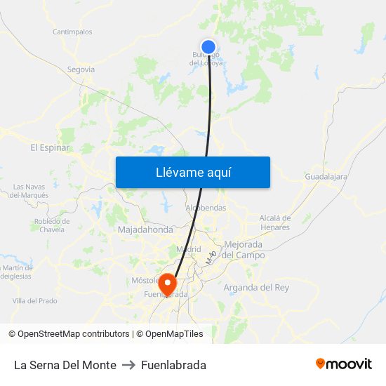 La Serna Del Monte to Fuenlabrada map