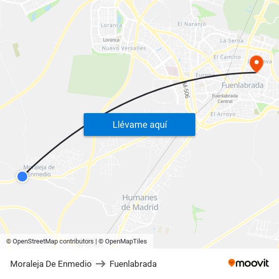 Moraleja De Enmedio to Fuenlabrada map