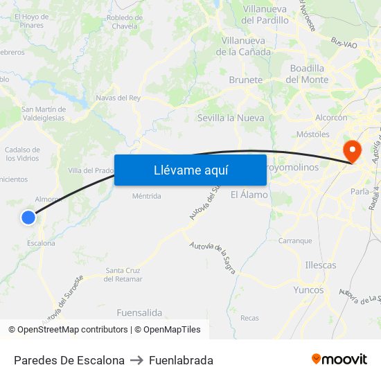 Paredes De Escalona to Fuenlabrada map