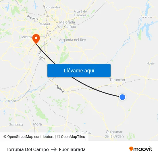 Torrubia Del Campo to Fuenlabrada map