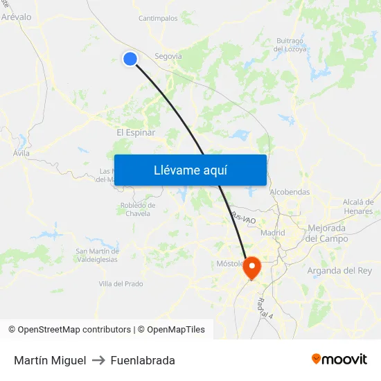 Martín Miguel to Fuenlabrada map