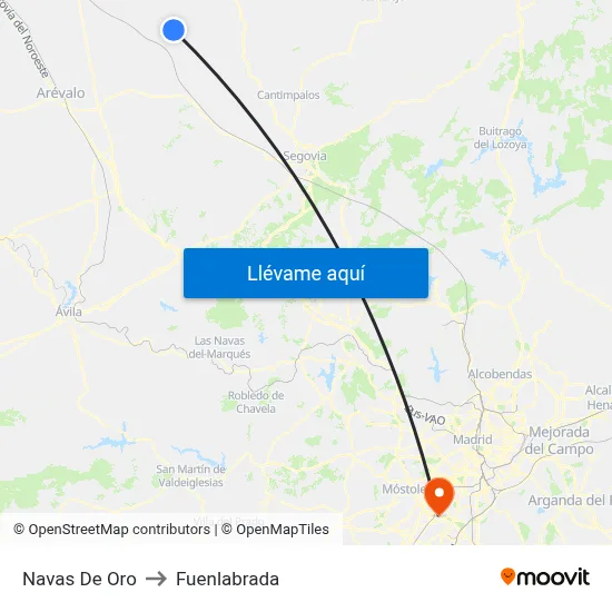 Navas De Oro to Fuenlabrada map