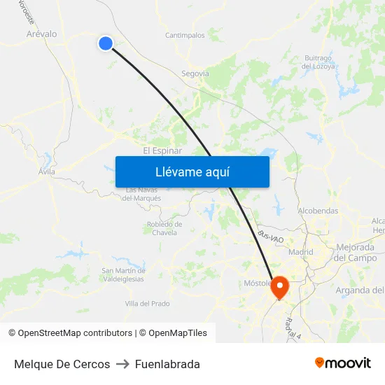 Melque De Cercos to Fuenlabrada map