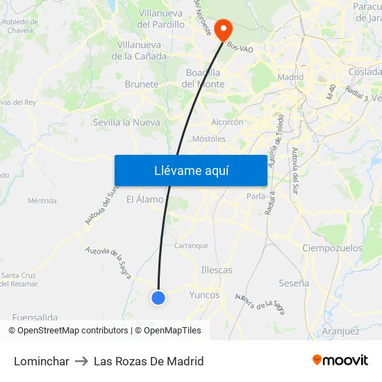 Lominchar to Las Rozas De Madrid map