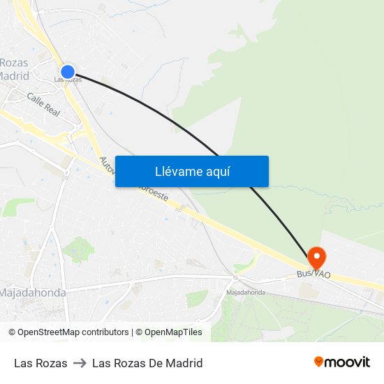 Las Rozas to Las Rozas De Madrid map
