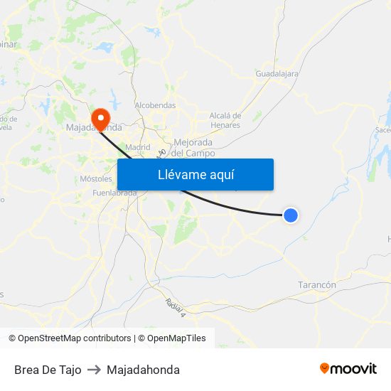 Brea De Tajo to Majadahonda map
