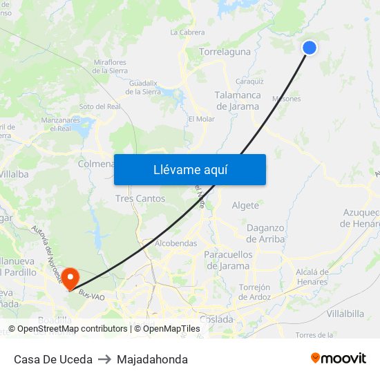 Casa De Uceda to Majadahonda map