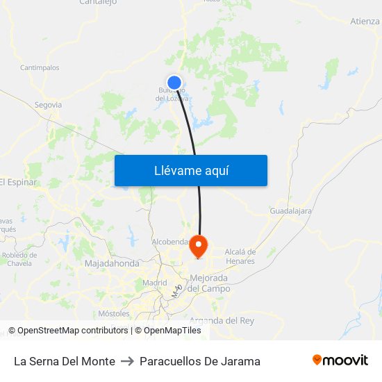 La Serna Del Monte to Paracuellos De Jarama map