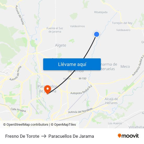 Fresno De Torote to Paracuellos De Jarama map