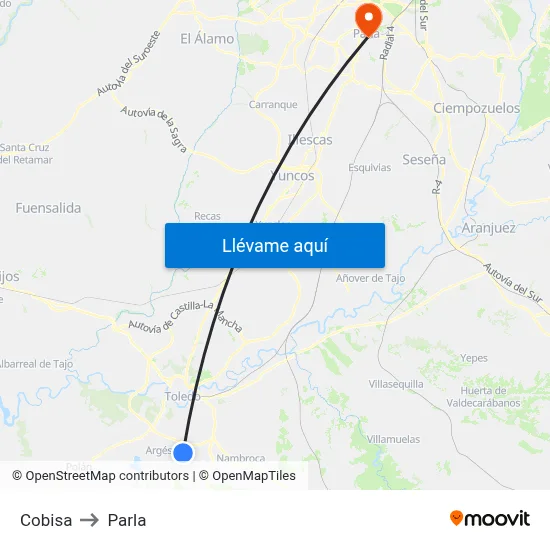Cobisa to Parla map