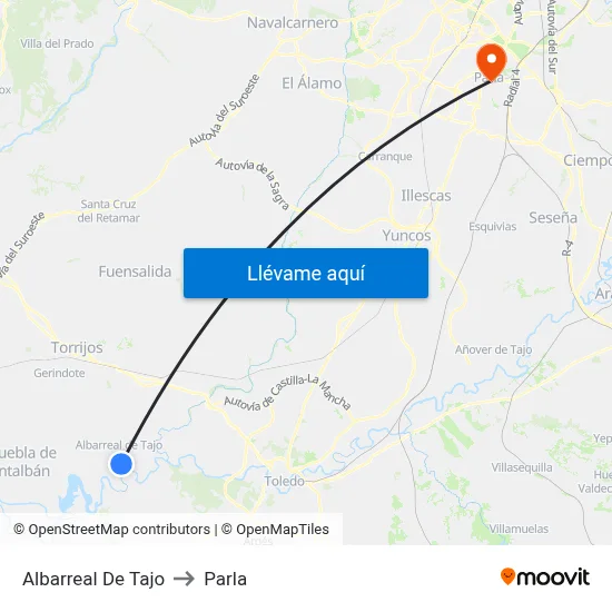 Albarreal De Tajo to Parla map