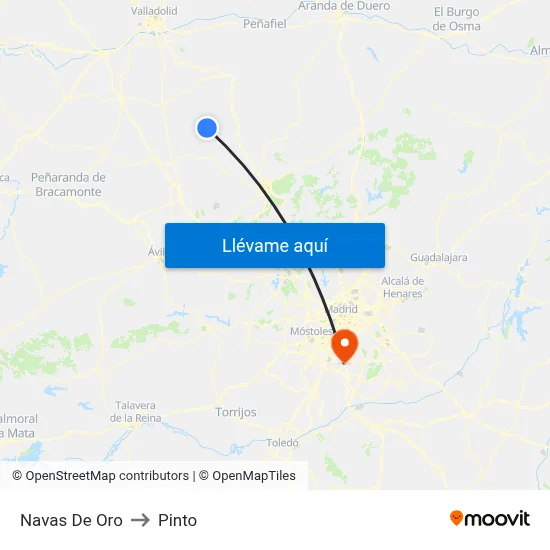 Navas De Oro to Pinto map