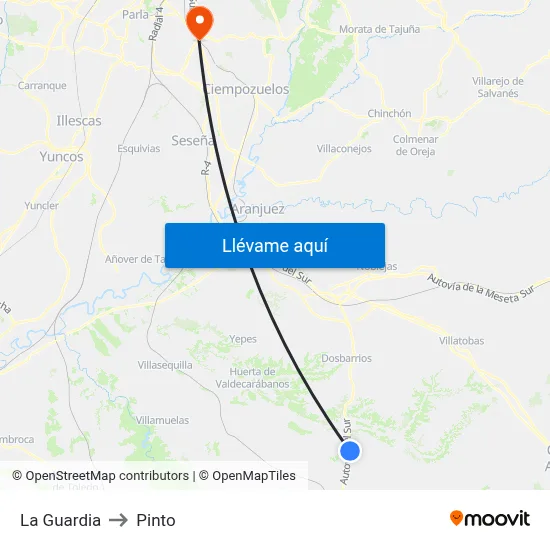 La Guardia to Pinto map