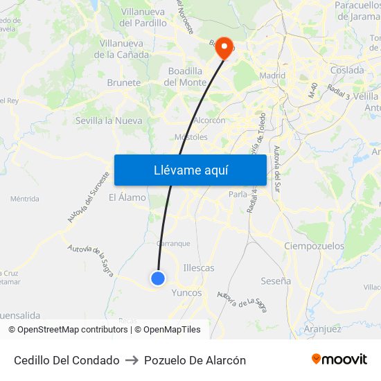 Cedillo Del Condado to Pozuelo De Alarcón map