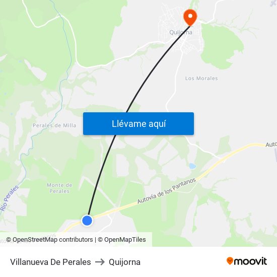 Villanueva De Perales to Quijorna map