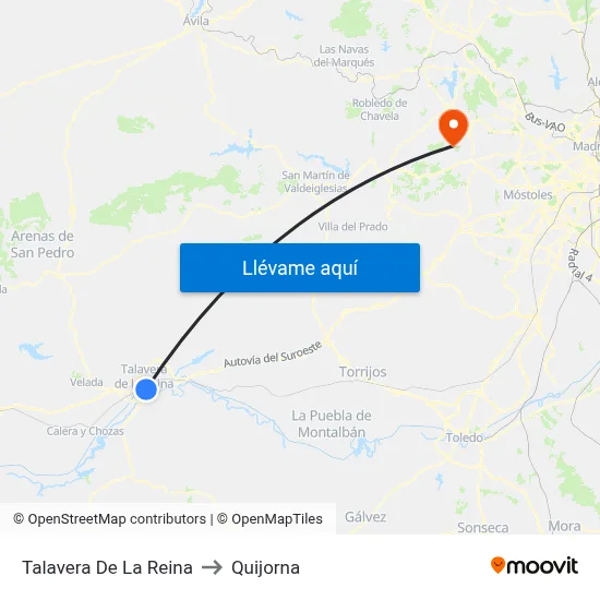 Talavera De La Reina to Quijorna map