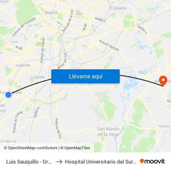 Luis Sauquillo - Grecia to Hospital Universitario del Sureste map