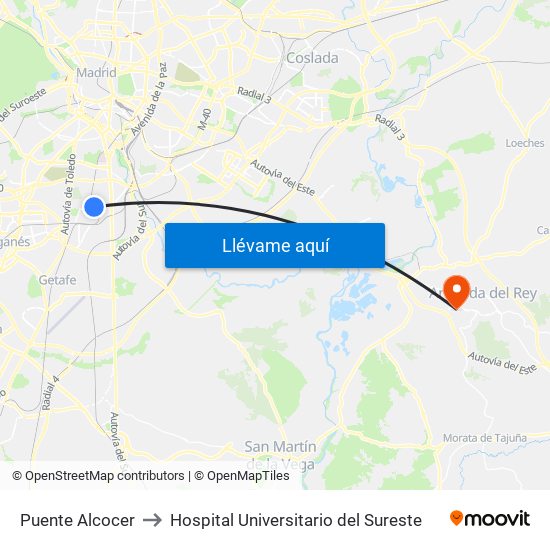 Puente Alcocer to Hospital Universitario del Sureste map