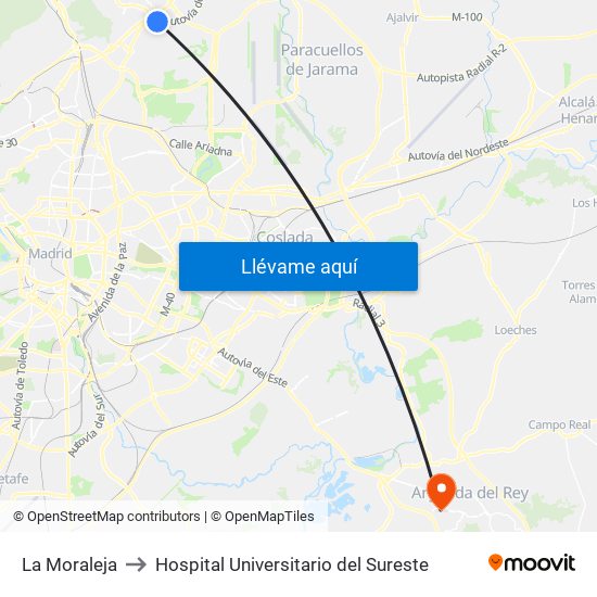La Moraleja to Hospital Universitario del Sureste map