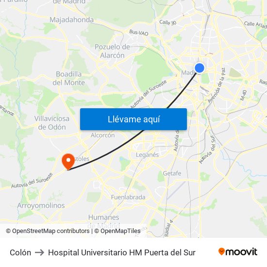 Colón to Hospital Universitario HM Puerta del Sur map