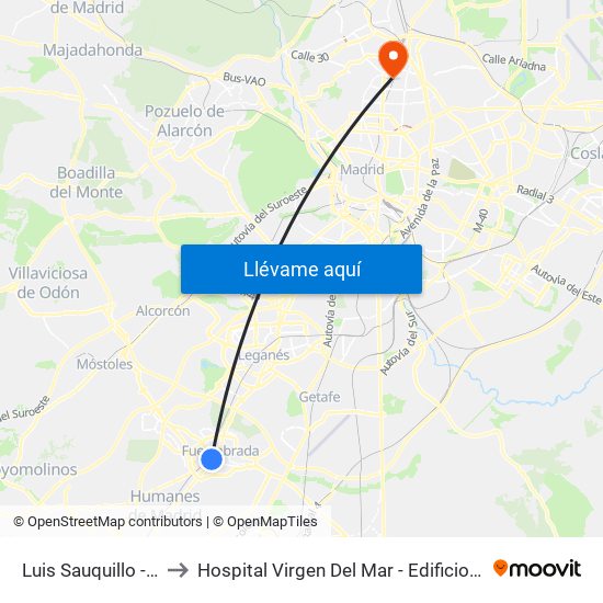 Luis Sauquillo - Grecia to Hospital Virgen Del Mar - Edificio López Pozas map