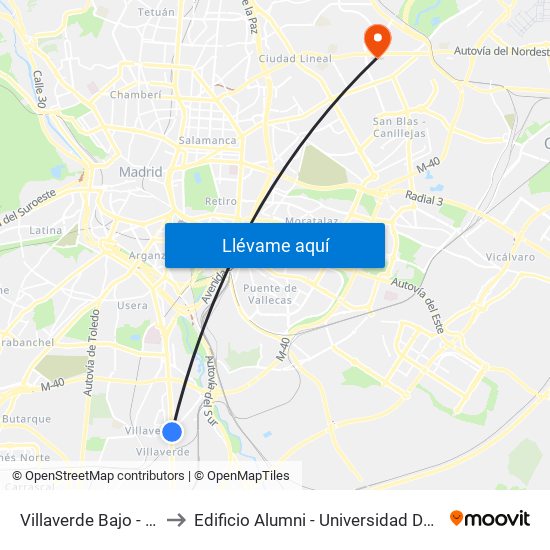 Villaverde Bajo - Cruce to Edificio Alumni - Universidad De Navarra map
