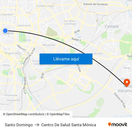 Santo Domingo to Centro De Salud Santa Mónica map