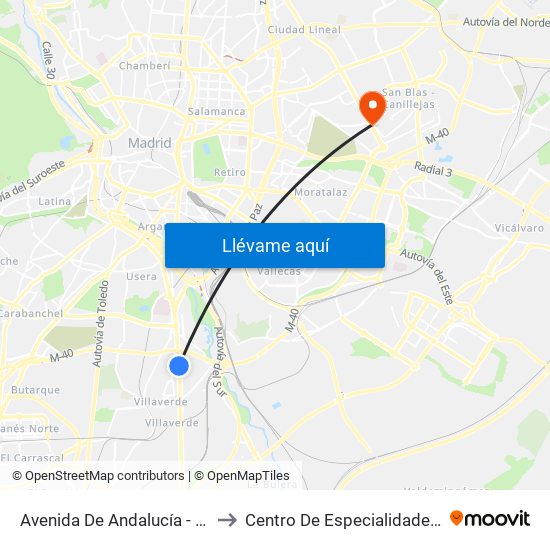 Avenida De Andalucía - Centro Comercial to Centro De Especialidades González Bueno map