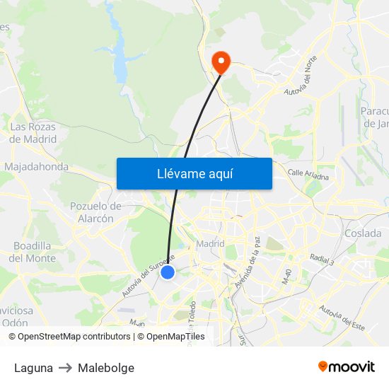 Laguna to Malebolge map
