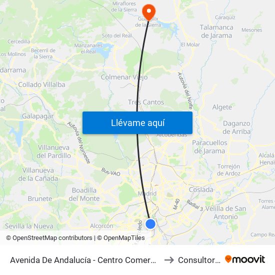 Avenida De Andalucía - Centro Comercial to Consultorio map