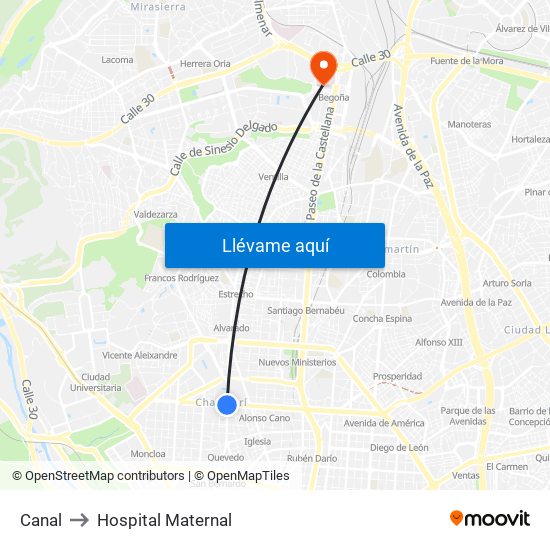 Canal to Hospital Maternal map