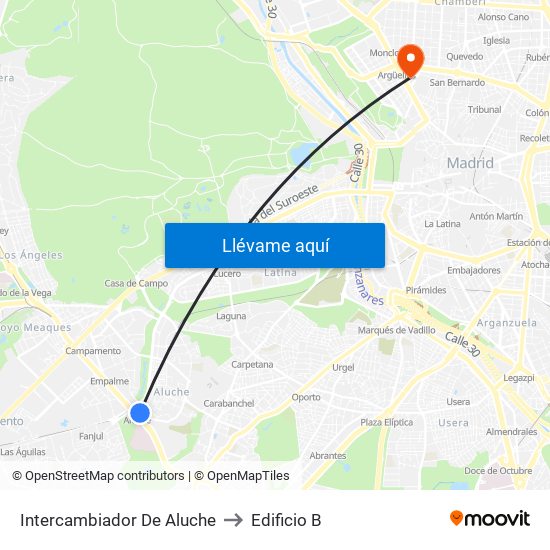 Intercambiador De Aluche to Edificio B map