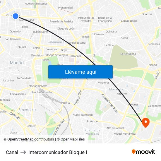 Canal to Intercomunicador Bloque I map