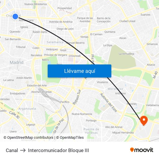 Canal to Intercomunicador Bloque III map