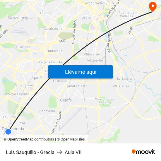 Luis Sauquillo - Grecia to Aula VII map