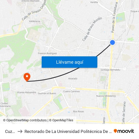 Cuzco to Rectorado De La Universidad Politécnica De Madrid map